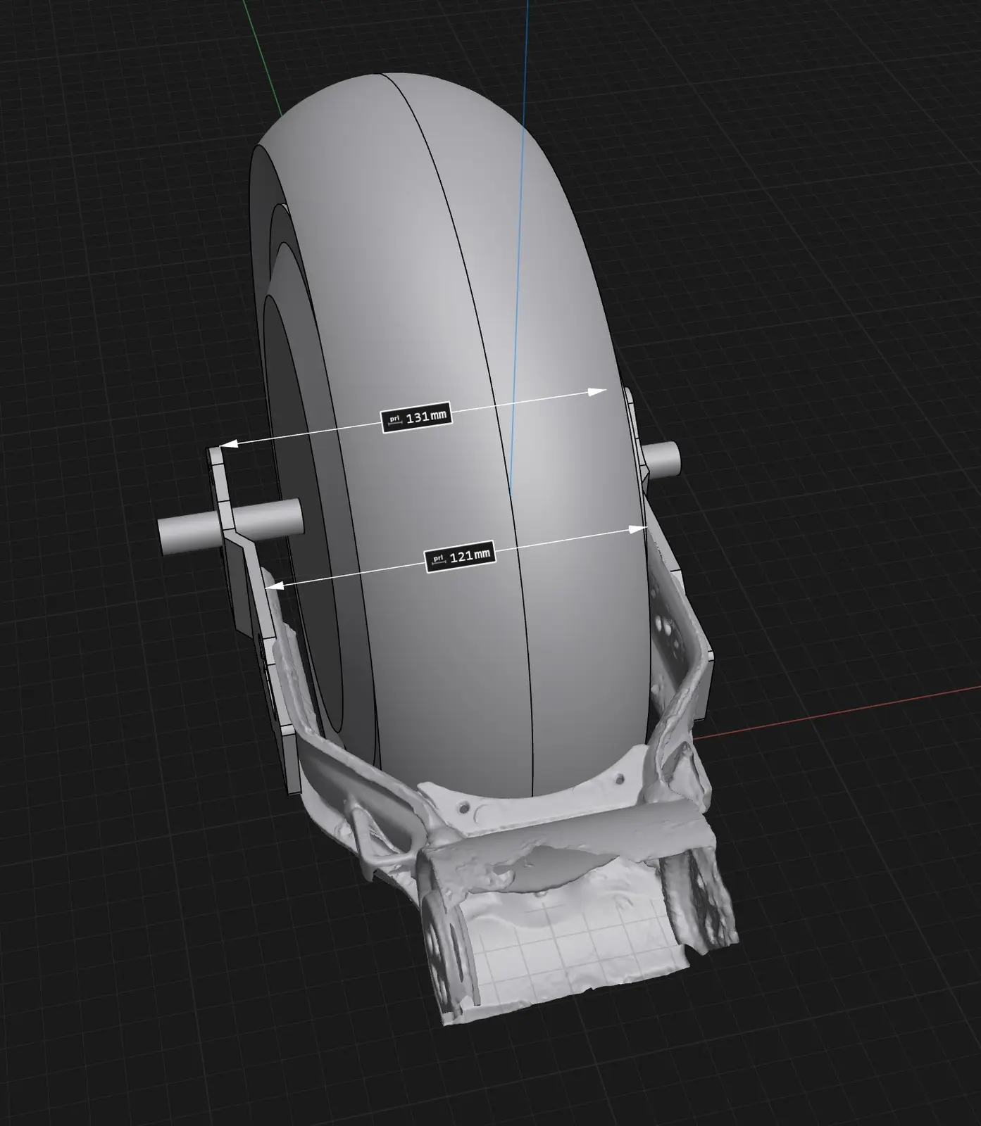 CAD-модель заднего колеса F12.5.1 Pro спереди